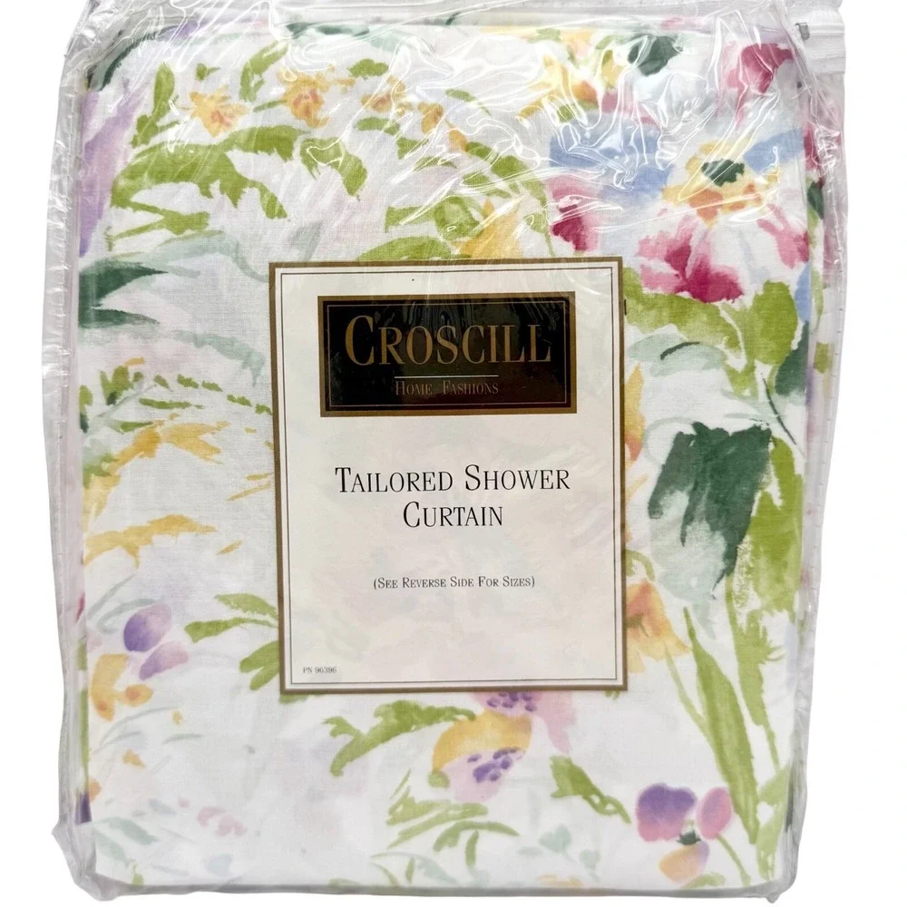 Vintage Croscill Emma Floral Shower Curtain 72